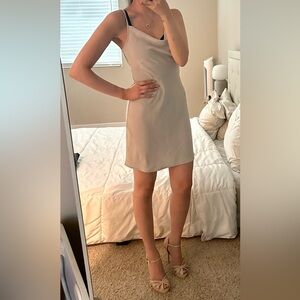 Forever 21 Grey Cowl Neck Slip Dress